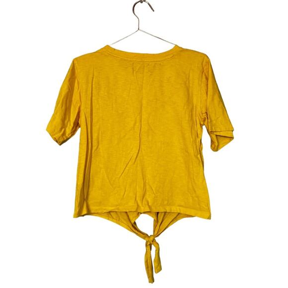 World Together yellow embroidered tie front top size XL - Picture 3 of 6